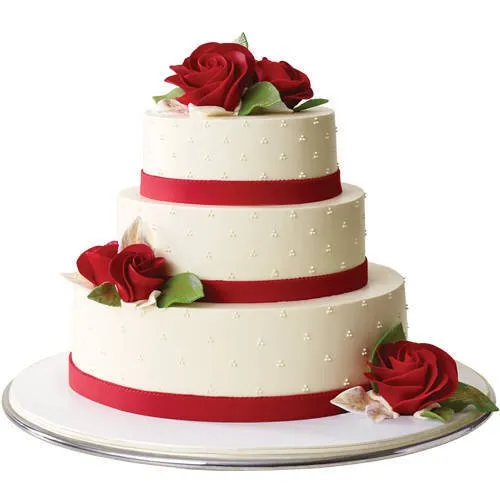 Delectable 3 Tier Wedding Cake