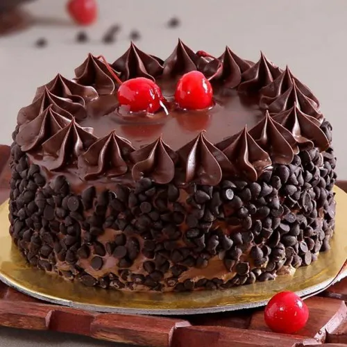 Delicious Dark Choco Chips Cake