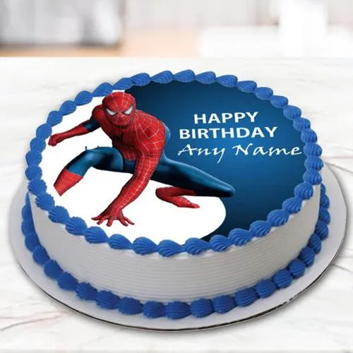 Scrumptious Spiderman Photo Cake