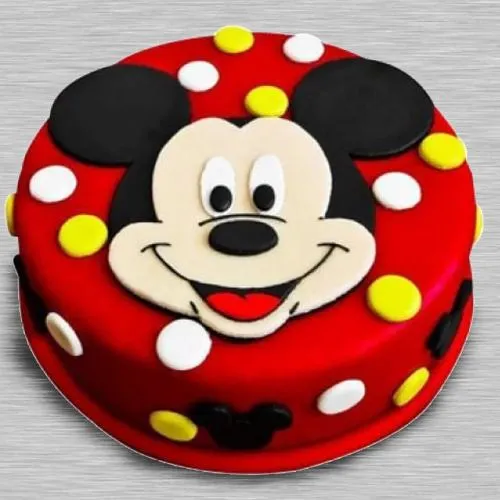 Toothsome Kids Special Mickey Mouse Fondant Cake