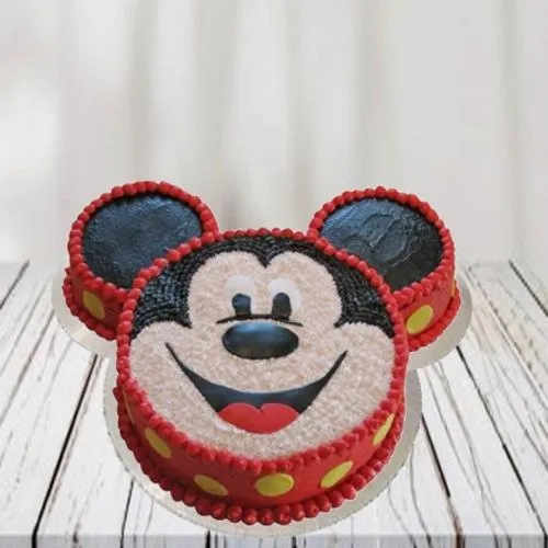 Delicate Mickey Mouse Shape Cake