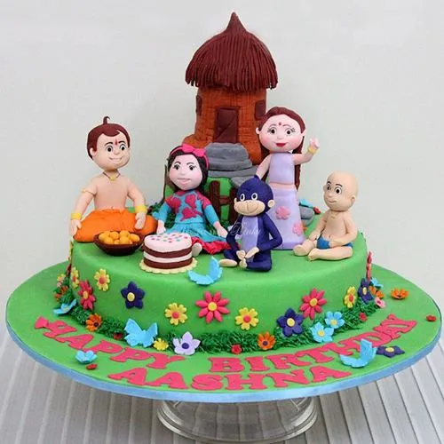 Exceptional Chota Bheem Theme Cake