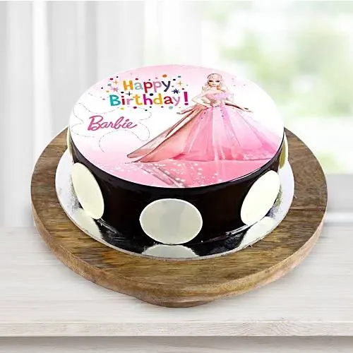 Designer Birthday Special Barbie Photo Cake