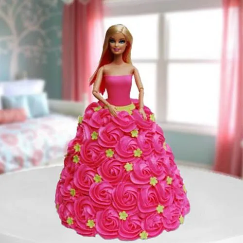 Irresistible Pink Barbie Cake