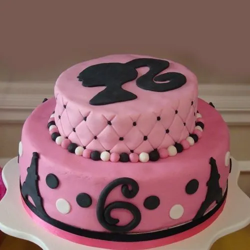 Wholesome Two Tier Barbie Fondant Cake