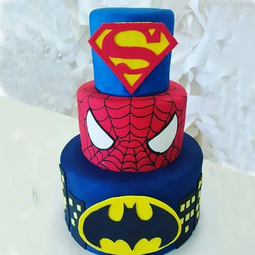 Divine 3 Tier Super Hero Cake