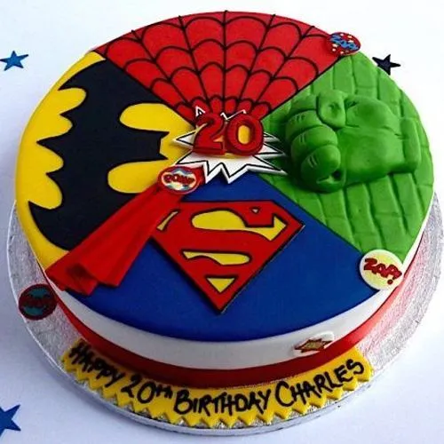 Amazing Eggless Superhero Cake