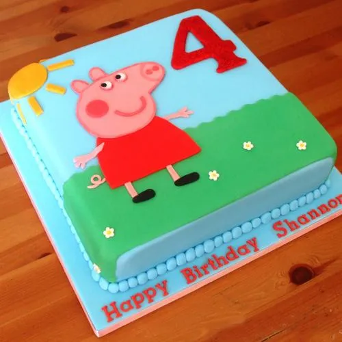 Toothsome Peppa Pig Egg less Cake for Kids
