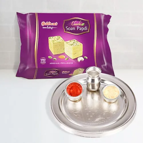 Silver Plated Thali n Soan Sweetness