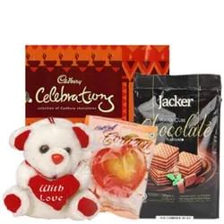 Awesome Combo of Assorted Chocolates with Teddy