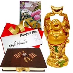 Send Shoppers Stop E Vouchers Laughing Buddha Homemade Chocolates  N  a Free Best Wishes Card to your loved ones