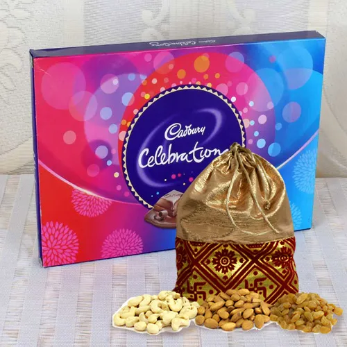 Crispy Dry Fruits Potli N Cadbury Combo