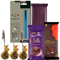 Delicious Chocolates with Pen N Pen Holder for Him