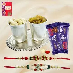 Elegant Dry Fruits Rakhi Gift