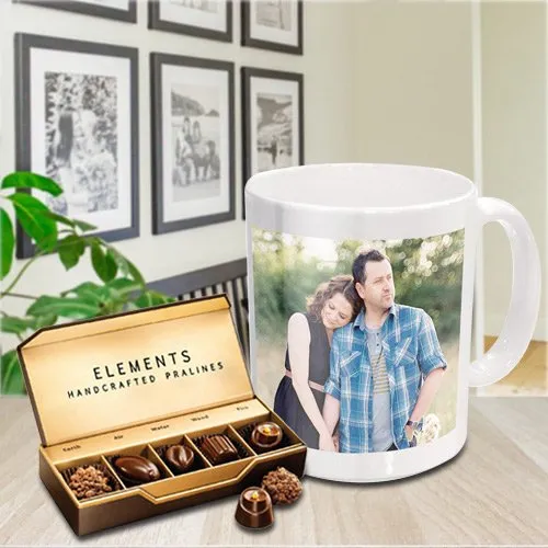 Exclusive Personalized Coffee Mug with Premium Chocolates from ITC