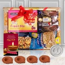 Amazing Diwali Gifts of Chocolates Snacks n Diya Free Coin