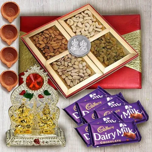 Marvelous Diwali Gift of Cadbury Chocolates N Dry Fruits