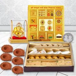 Divine Ganesh Murti n Sarva Kashta Nivaran Yantra Diwali Combo