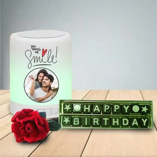 Amazing Personalized Bluetooth Speaker N Handmade Chocolates Combo