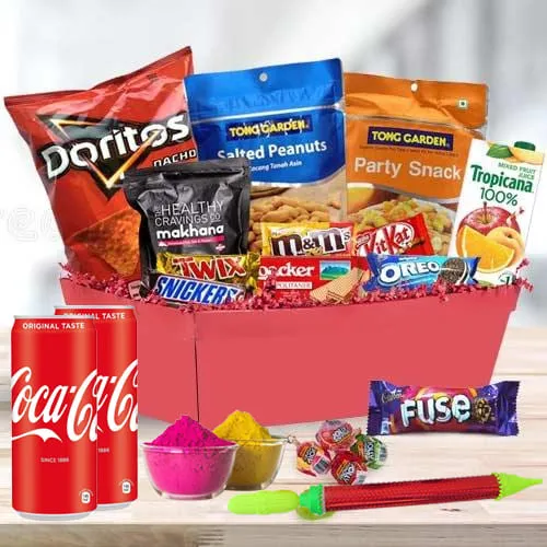 Sumptuous Sweet n Savory Gift Hamper for Holi