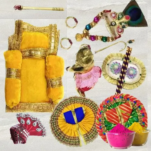 Mesmerizing Laddu Gopal Ji Shringar Combo Set