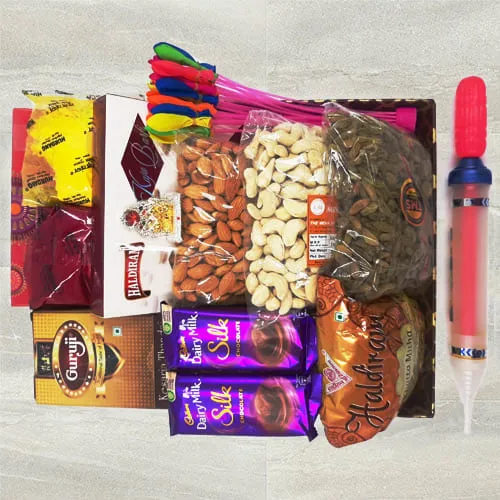 Impressive All in One Holi Gift Hamper
