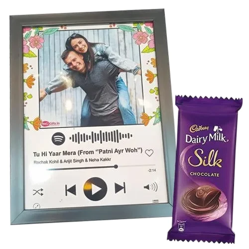 Amusing Personalized Music Photo Frame with Cadbury Silk