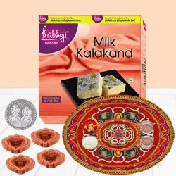 Blissful Selection of Sweets from Haldiram with Mitti Diya