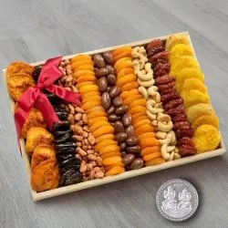 Zesty Gift of Dry Fruits n Silver Plated Coin