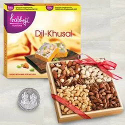 Classy Combo of Haldiram Mithai n Dry Fruits Free Coin