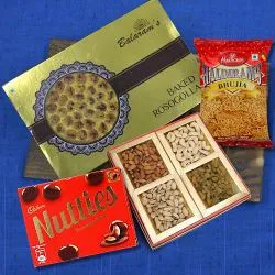 Special Balaram Mullick Baked Rasgulla Dry Fruits Snacks n Nutties Combo