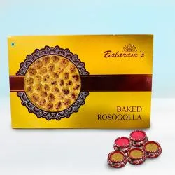 Yummy Balaram Mullicks Baked Rasogulla with Matka Diya