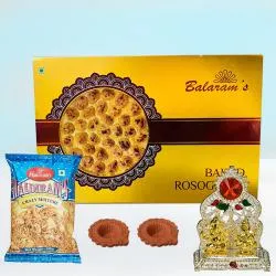 Yummy Balaram Mullicks Baked Rasogulla with Haldiram Mixture Religious Mandap