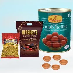 Zesty Hersheys Dark Chocolates with Haldiram Sweets n Snacks