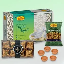 Joyful Gift of Pyramid Baklawa with Haldiram Sweets n Snacks