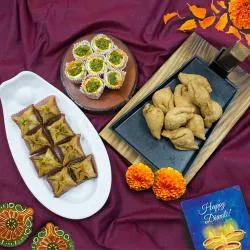 Irresistible Pyramid Baklava with Haldiram Sweets n Snacks Laxmi Ganesh Coin