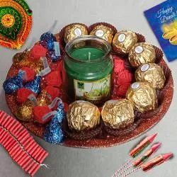 Marvelous Gift of Imported Ferrero Rocher n Herseys Chocolates n Aroma Candle
