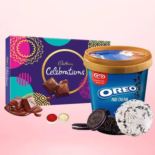 Superb Gift of Cadbury Celebration with Kwality Wall Oreo Ice Cream