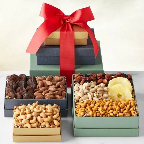 Superb Tower of Exotic Dried Fruits Gift