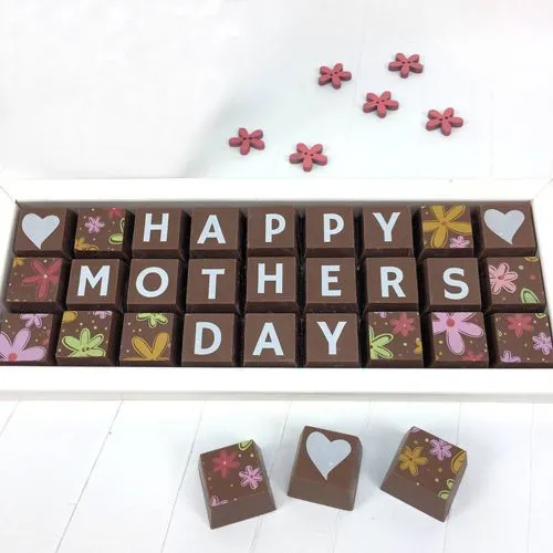 Personalized Pack of Handmade Chocolate for Mothers Day