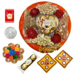 Nutty Delight Tray with Fancy Diya