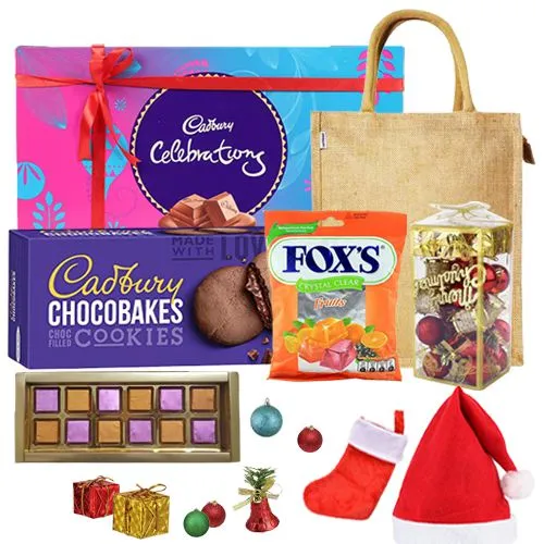 Exquisite Chocolate n X-Mas Decorations Gift Hamper