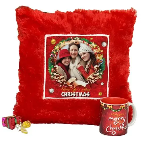 Trendy Customized Pillow N Mug Combo for Xmas