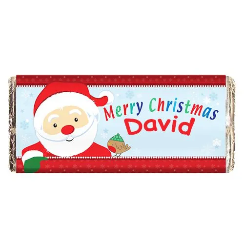 Snowy X-Mas Treat Personalized Milk Choco Wrap