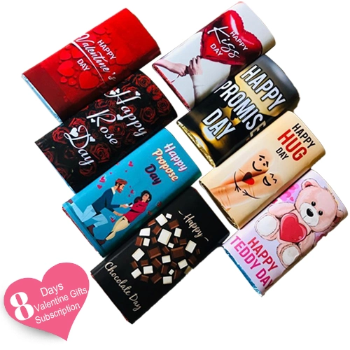 Admirable Valentine Week Special - 8pcs Customized Cadbury Chocolates