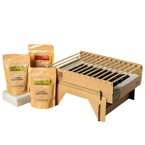 Remarkable DIY Barbeque Tandoori Kit with Grill Gift Set