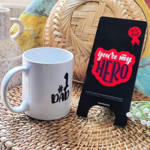 Lovely Combo of Coffee Mug N Mobile Stand for Dad
