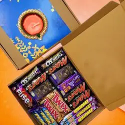 Diwali Sweets  Chocs And Diya Gift