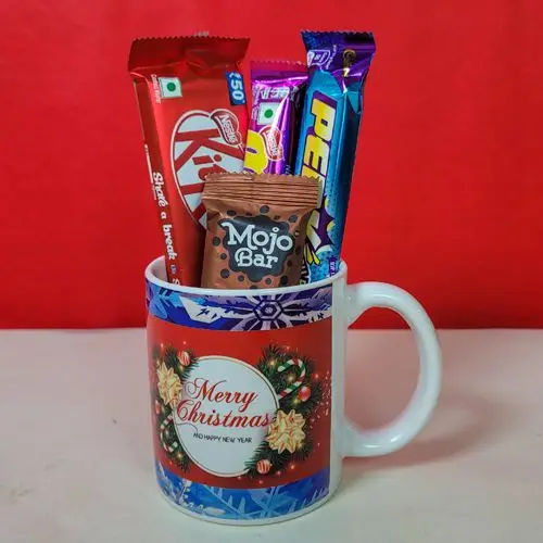 Classic Christmas Mug N Choco Cheers