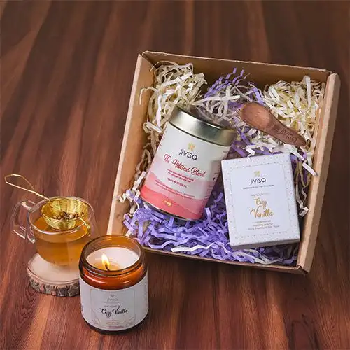Premium Candle N Hibiscus Tea Gift Combo